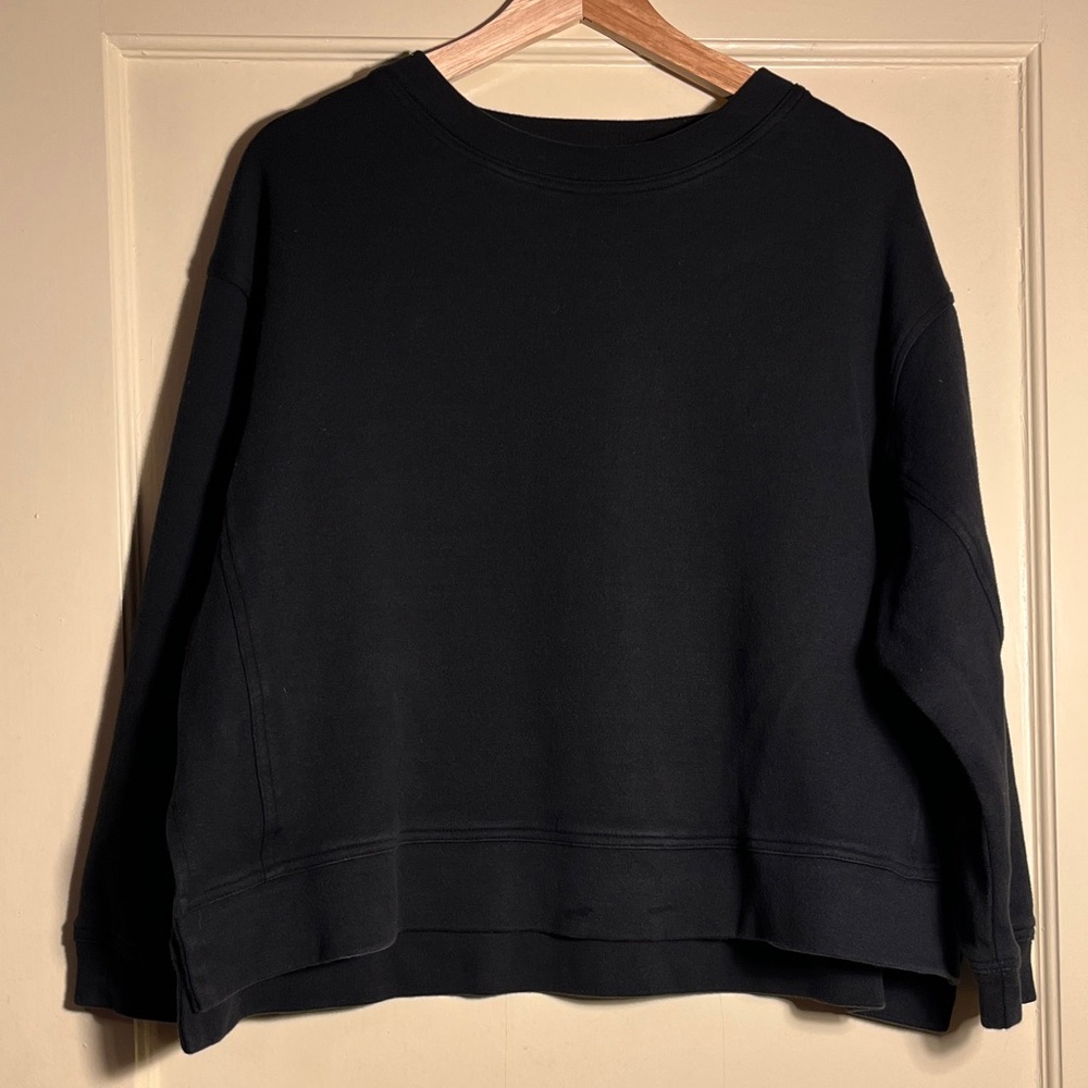 Jarbo | Crewneck Sweatshirt with Side Slits | Black | M/L